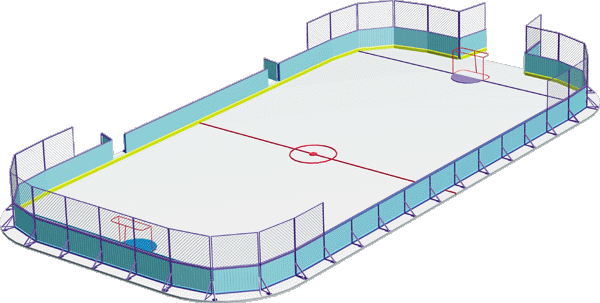 Спортивная площадка - хоккейная коробка. Детские спортивные площадки.  Детские игровые площадки. Благоустройство территорий
